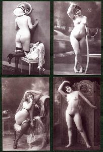 Four sexy vintage nudes
