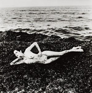 Photographer Helmut Newton's Nude in Seaweed